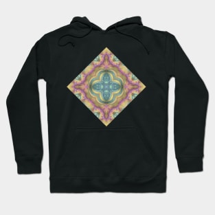 Frax Fractal in Primarily Pink, Green, and Yellow Tones Hoodie